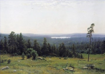 landscape Painting - the forest horizons 1884 classical landscape Ivan Ivanovich trees